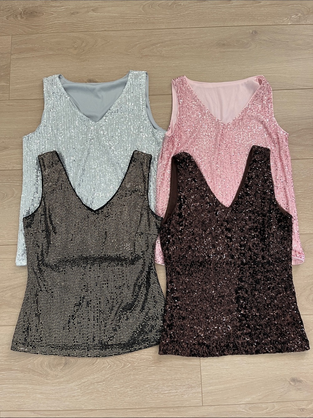 Joseph Ribkoff and other brands Metallic Sequined Tank Tops Size Medium